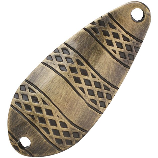 Блесна колеблющаяся Mikado STRIPE № 3 / 22 г. / 6.7 см. - состаренная латунь