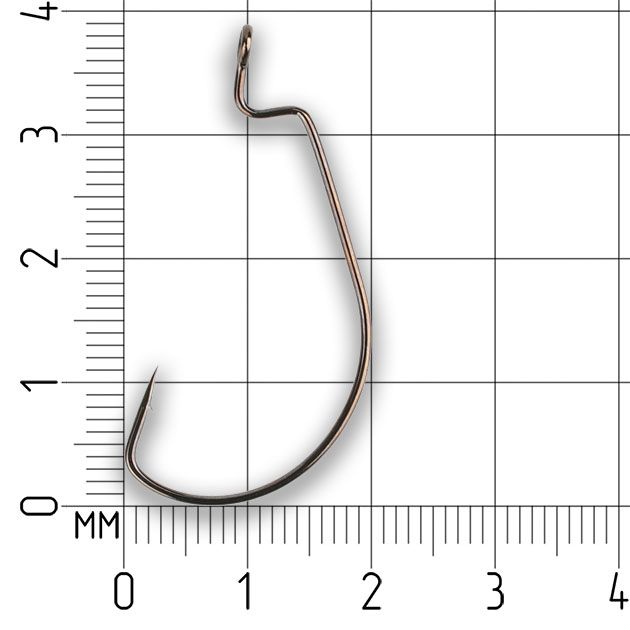Офсетный крючок Mikado OFFSET BIG EYE № 1  ( 5 шт.)