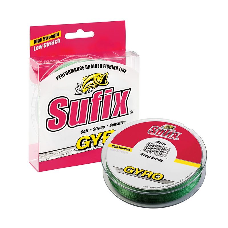 Леска плетеная SUFIX GYRO Braid зеленая 135 м 0.14 мм 8 кг