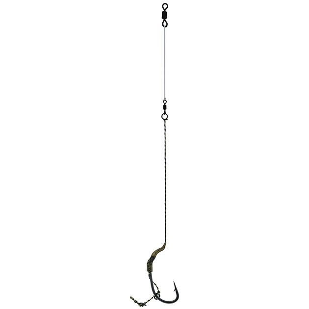 Крючки с поводками Mikado Carp Fine Line P07 "COMBI RIG" № 1 / 25 lbs / 23 см.  ( 2 шт.)