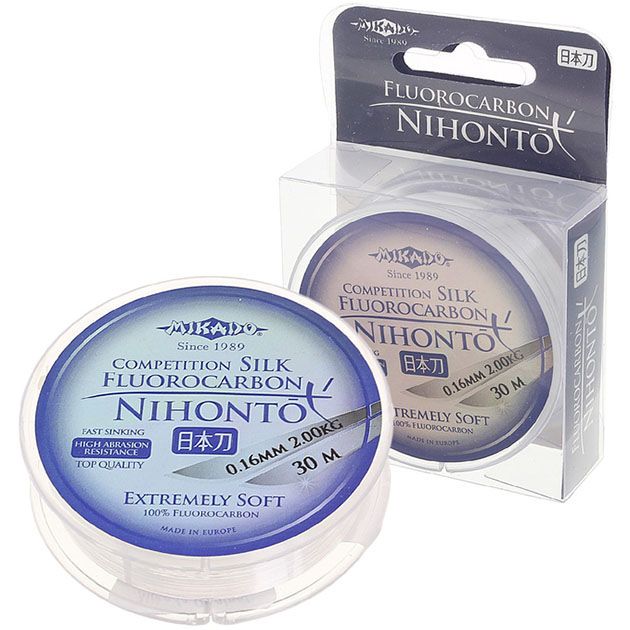 Леска мононить Mikado NIHONTO FLUOROCARBON SILK 0,45 (30 м) - 12.10 кг.