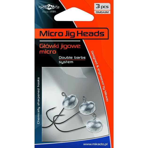 Джиг - головка Mikado MICRO ABERDEEN BN 5 г., крючок № 1  ( 3 шт.)