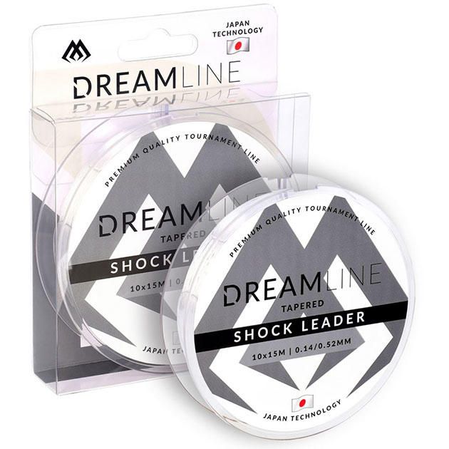 Шок лидер конусный Mikado DREAMLINE TAPERED SHOCK LEADER (0.16-0.54 мм/10 шт x 15 м) прозрачный