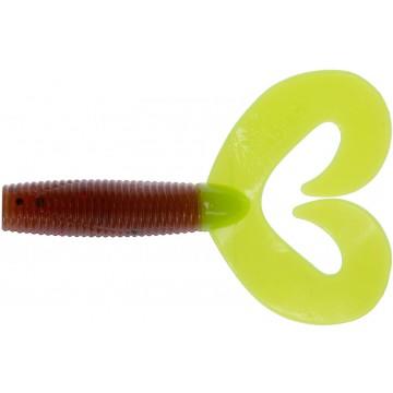 Твистер Helios Credo Double Tail 1,96"/5 см Rusty Gold & Lime 10шт. (HS-27-017)