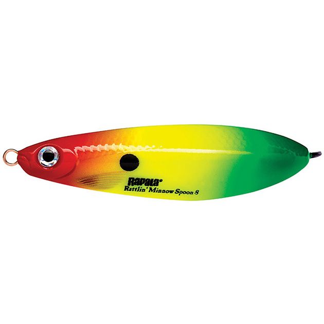 Незацепляйка RAPALA Rattlin' Minnow Spoon 08 /RYGR / 8см, 16гр.