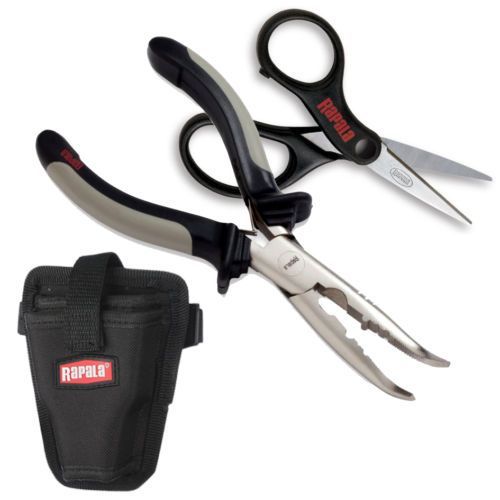 Комбо-набор Rapala 3 (плоскогубцы с загнут. конч.(16,5 см.); чехол с креплением на подножку; ножницы