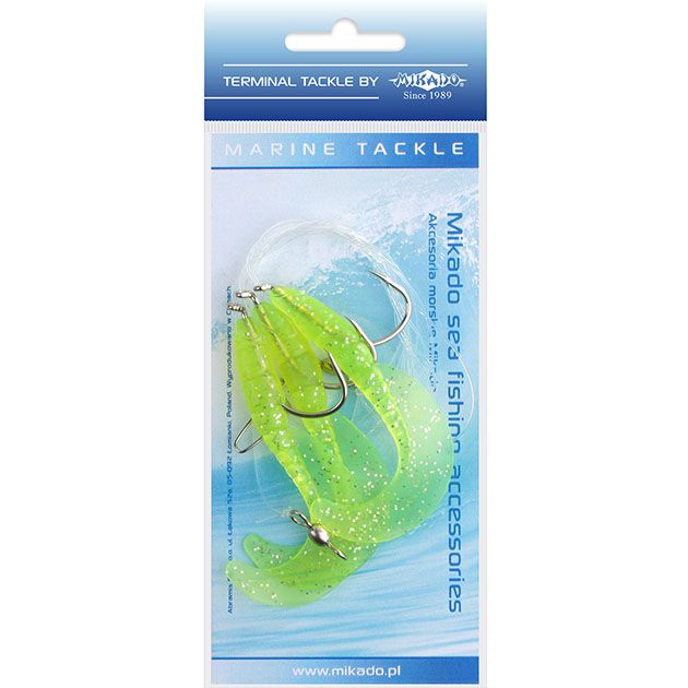 Морская оснастка Mikado TREBLE PILK TWIST RIG 6см, крючок № 4/0  ( 3шт.)