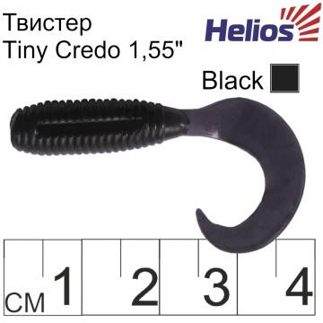 Твистер Helios Тiny Credo 1,55"/4 см Black 12шт. (HS-8-011)