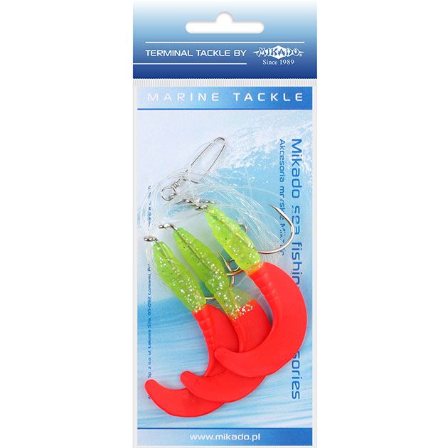 Морская оснастка Mikado TREBLE PILK TWIST RIG 6см, крючок № 4/0 (3шт.)