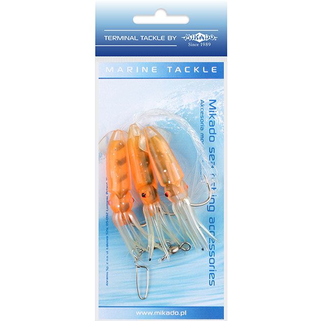 Морская оснастка Mikado SQUID RIG 7.5 см, крючок № 4/0  ( 3шт.)
