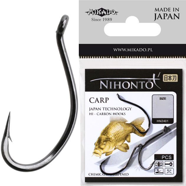 Крючки Mikado NIHONTO - CARP № 4 BN (с ушком) ( 10 шт.)