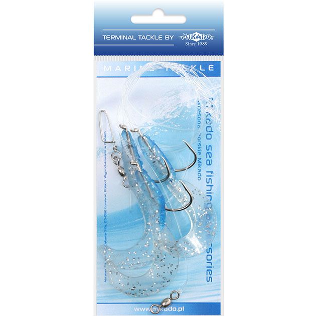 Морская оснастка Mikado TREBLE PILK TWIST RIG 6 см, крючок № 4/0  ( 3шт.)