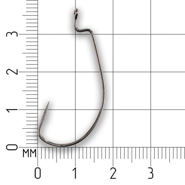 Офсетный крючок Mikado WORM 1 № 2   ( 5 шт.)