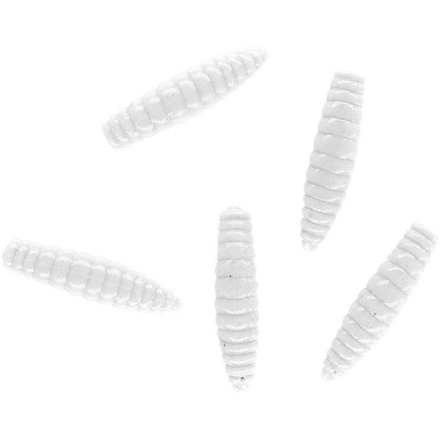 Личинка крупная силиконовая Mikado TROUT CAMPIONE  2.6 см.WHITE ( 8 шт.)