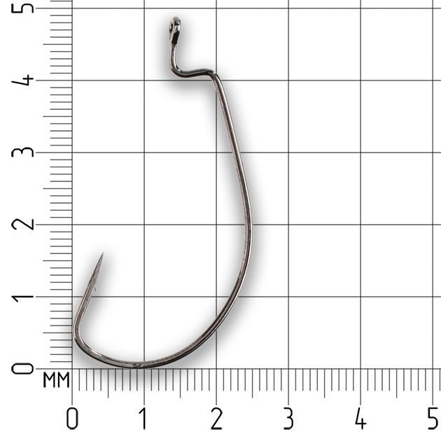 Офсетный крючок Mikado WORM 1 № 2/0   ( 5 шт.)