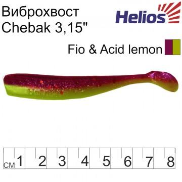 Виброхвост Helios Chebak 3,15"/8 см Fio & Acid lemon 7шт. (HS-3-027)