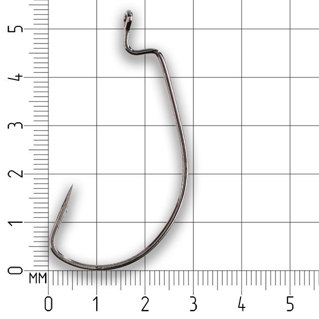 Офсетный крючок Mikado WORM 1 № 4/0   ( 5 шт.)
