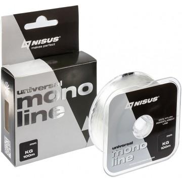Леска MONOLINE Universal 0,25mm/100m Nylon Transparent Nisus (N-MU-025-100)