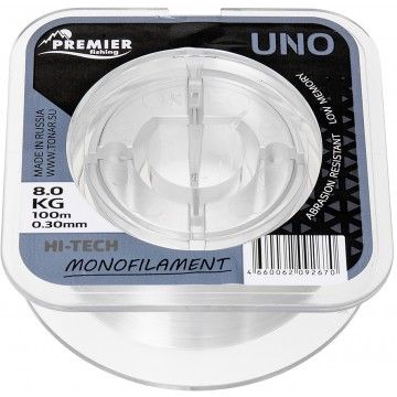Леска UNO 0,30mm/100m Clear Nylon (PR-U-C-030-100) Premier Fishing