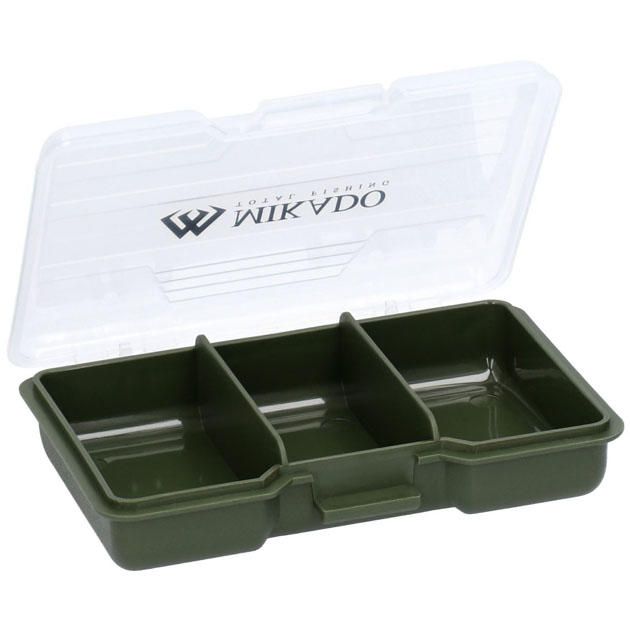Коробочка-вкладыш Mikado UAC-CA003-H для карповых аксессуаров (10,5 х 7 х 2,5см, 3 ячейки) зелёная