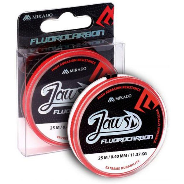Леска флюрокарбоновая Mikado JAWS FLUOROCARBON 0,35 (25 м) - 8.76 кг.