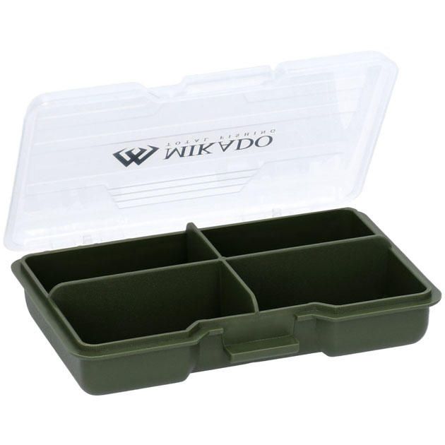 Коробочка-вкладыш Mikado UAC-CA004-H для карповых аксессуаров (10,5 х 7 х 2,5см, 4 ячейки) зелёная