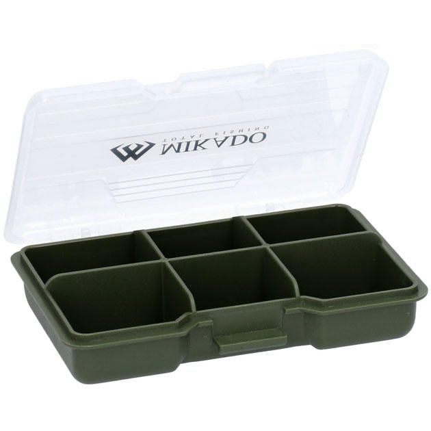 Коробочка-вкладыш Mikado UAC-CA006-H для карповых аксессуаров (10,5 х 7 х 2,5см, 6 ячеек) зелёная