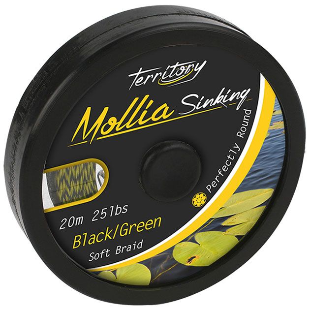 Поводковый материал Mikado MOLLIA HOOKLINK black/green 25 lb (20 м)
