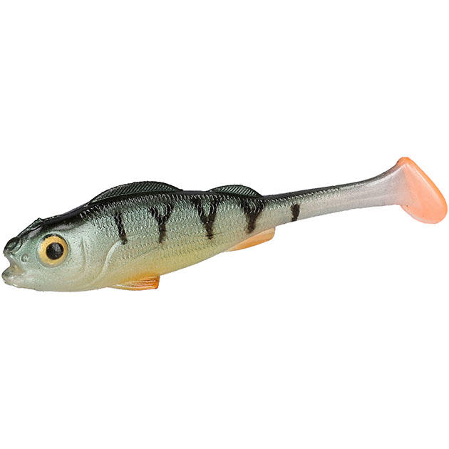 Виброхвост Mikado REAL FISH 9.5 см. / PERCH (4 шт )