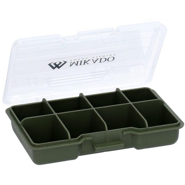Коробочка-вкладыш Mikado UAC-CA008-H для карповых аксессуаров (10,5 х 7 х 2,5см, 8 ячеек) зелёная