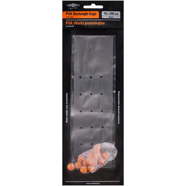 Пакеты ПВА Mikado с отверстиями (прямоугольные) 70 x 200 мм.  ( 20 шт.)