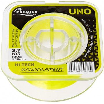 Леска UNO 0,18mm/100m F.Yellow Nylon PREMIER fishing (PR-U-Y-018-100)
