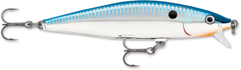 Воблер RAPALA Flat Rap 08 /SB /плавающий/ 0,9-1,8м, 8см, 7гр