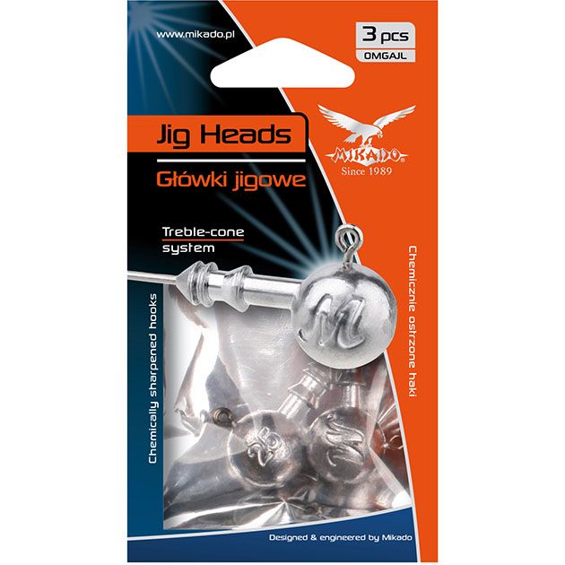 Джиг - головка Mikado ABERDEEN BN 5 г., крючок № 4  ( 3 шт.)