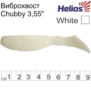 Виброхвост Helios Chubby 3,55"/9 см White 5шт. (HS-4-001)