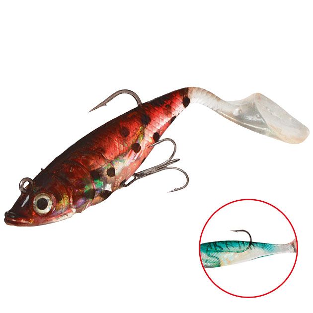 Виброхвост оснащенный Mikado CRYSTAL FISH WXH-66-10см/113 ( 2 шт.)