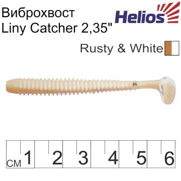 Виброхвост Helios Liny Catcher 2,35"/6 см Rusty & White 12шт. (HS-5-005)