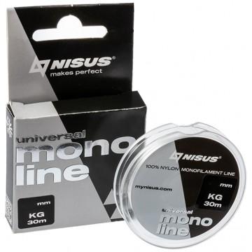 Леска MONOLINE Universal 0,25mm/30m Nylon Transparent Nisus (N-MU-025-30)