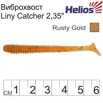 Виброхвост Helios Liny Catcher 2,35"/6 см Rusty Gold 12шт. (HS-5-006)