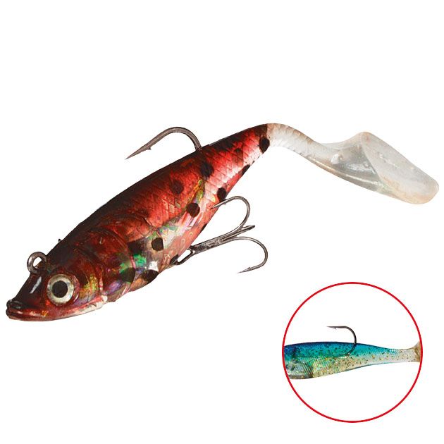 Виброхвост оснащенный Mikado CRYSTAL FISH WXH-66-10см/64 ( 2 шт.)