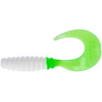 Твистер Helios Credo 2,35"/6,0 см White & Green 7шт. (HS-10-016)