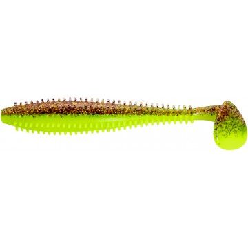 Виброхвост Shaggy 5,12"/13 см Golden Lime  5шт. (HS-18-048) Helios