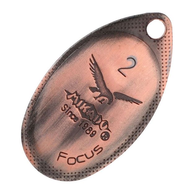 Блесна вращающаяся Mikado FOCUS № 4 состаренная медь