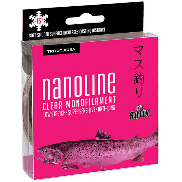 Леска SUFIX Nanoline Trout 100м прозрачная 0,10мм 0.91кг
