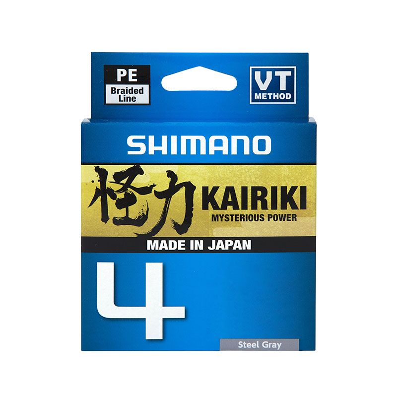 Леска плетёная SHIMANO Kairiki 4 PE 150 м серая 0.06 мм 4.4 кг