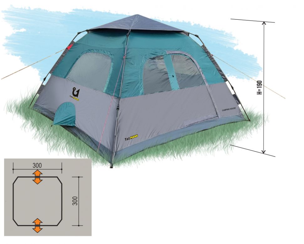 Тент-палатка TauMANN Camping House