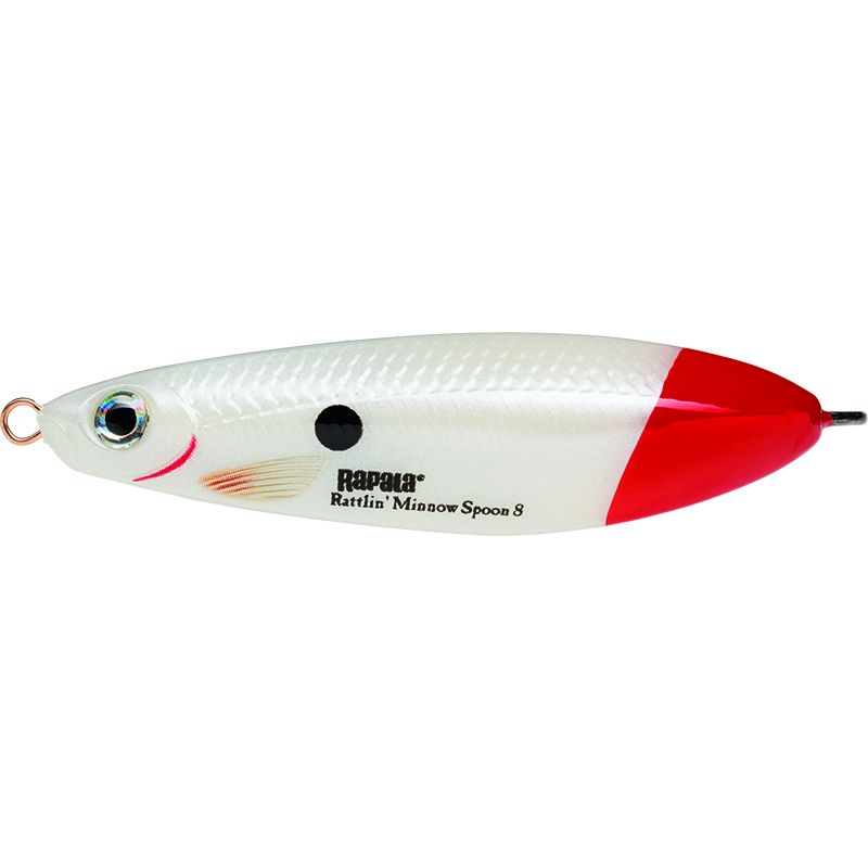 Незацепляйка RAPALA Rattlin' Minnow Spoon 08 /PWRT / 8см, 16гр.