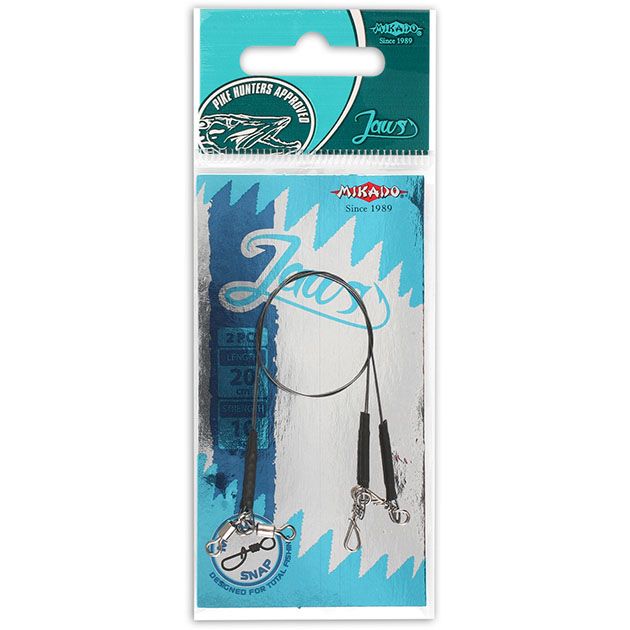 Поводок титановый Mikado JAWS LIGHT 25cm/10кг.( 2 шт.)