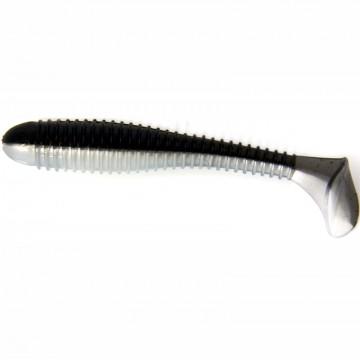 Виброхвост Helios Catcher 3,55"/9 см Black & Pearl 5шт. (HS-2-028)