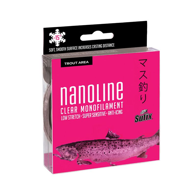 Леска SUFIX Nanoline Trout прозрачная 100 м 0,12 мм 1.36 кг